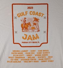 Gulf Coast Jam Mens 2XL Cream 2023 Concert Tour Country Music T Shirt Hardy New