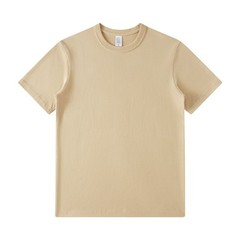 Mens summer fashion white cotton short-sleeved T-shirt pure color