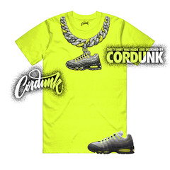 Air Max 95 Big Bubble Neon Yellow Black Cool Grey OG 2026 T Shirt Match CHAIN