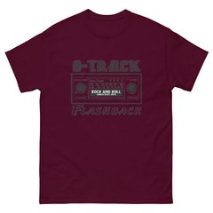 8 TRACK FLASHBACK T SHIRT by RACE CITY RETRO MUSCLE CAR STEREO AM FM