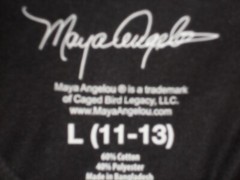 Maya Angelou Silhouette Tee-Shirt “Trying To Be Normal” Size Large 11-13 NWT