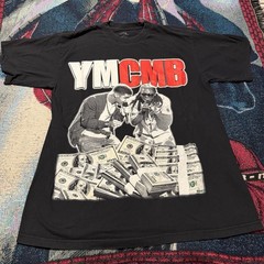 Vintage Y2K Lil Wayne Drake YMCMB Black Shirt Men’s 2XL Rap Money AOP Big Print