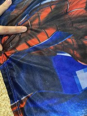 Vtg 2002 Marvel Columbia Spider-Man Movie Promo Blue Polyester Satin T-Shirt