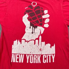 Vintage Bay Island Sportswear T-Shirt Mens Large Red Green Day American Idiot