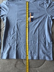GEORGE 100% COTTON FOR COMFORT BLUE LONG SLEEVE CREW NECK TEE SHIRT M(38-40)