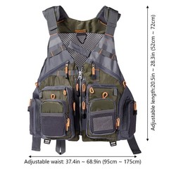 Strap Fishing Vest Adjustable For Men And Women For Fly Bass Fishing And Outdoor