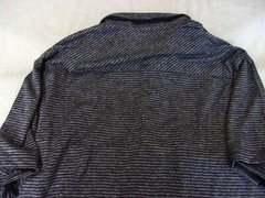 NWT Adidas polo, mens S, M, L, or XXL, gray, black stripes, pointed collar, $60