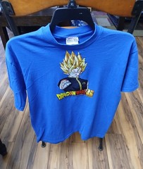Hanes Heavyweight 50/50 Dragon Ball Super Goku Blue Graphic Tee Youth XL