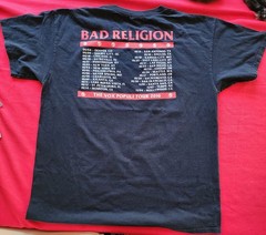 Bad RELIGON Size Large None of The Above Original TOUR SHIRT In Excellent Shape