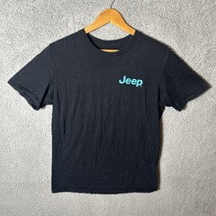 JEDCO Jeep OL Graphic Logo/Wrangler Crew Neck T-Shirt Size M Black Pullover