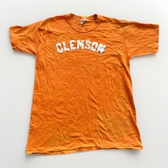 Clemson Tigers Shirt Mens M Russell Athletic Vintage 70s Flocked Letters
