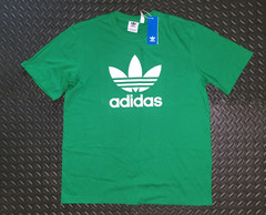 NEW MENS ADIDAS ORIGINALS TREFOIL TEE SHIRT ~SIZE LARGE #IR8012 GREEN