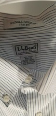 L.L Bean Dress Shirt Button Up Collar Long Sleeves with cuffs Cotton. USA Seller