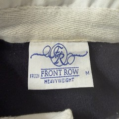 Front Row Heavyweight Rugby Shirt Mens Medium Navy Long Sleeve Sailing Crest