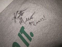 Nike Miami Basketball signed TShirt Men Size M Gray Fantastic 2 side graphic New