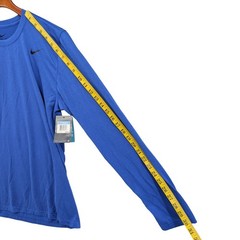 Nike Legend 2.0 T Shirt Mens Blue Long Sleeve Dri Fit Crewneck Pullover Tee Sz M
