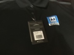 morbern albula ss polo shirt black steel grey medium new With tags