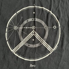 Vintage Jerzees Combed Cotton 90s Men’s Lg Black T Shirt Paris Art Made In USA