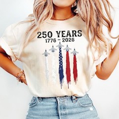 USA 250 Years Shirt, Patriotic Jet Fighter Shirt, America 250th Anniversary Tee