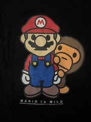 Very Rare A BATHING APE BAPE Baby Milo Super Mario × Collab T-Shirt Men’s LARGE