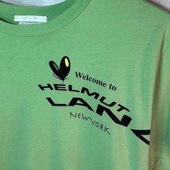Helmut Lang Tee NY Green Shirt Land Graphic Size S Streetwear Archive Print