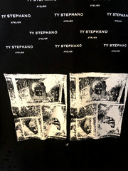 Men’s T Shirt T-Shirt XL 1X TY STEPHANO Black Distressed Graphic Hip Hop Grunge