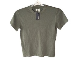 Buck Mason New Slub Curved Hem T Shirt Mens Small Black Short Sleeve USA