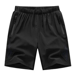Black Mens Athletic Running Shorts Quick Dry Lightweight Sports Gym Basketbal…