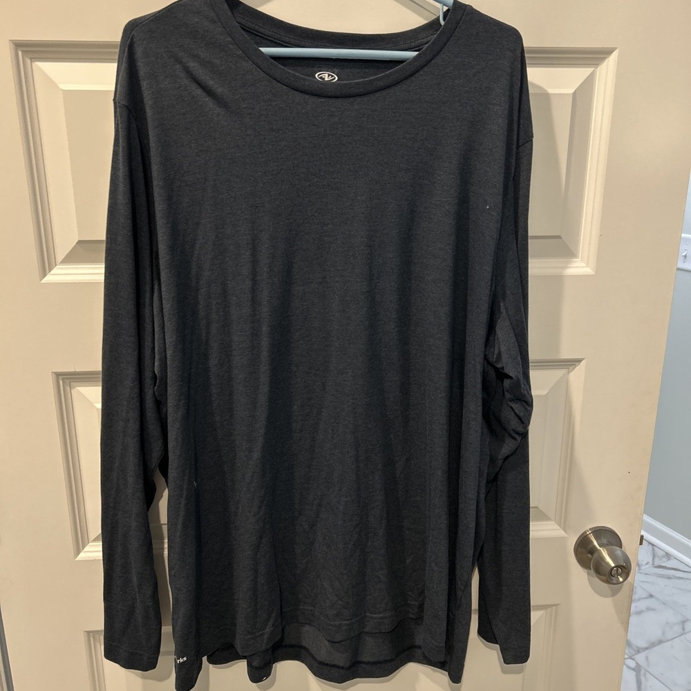 NEW Athletic Works Navy Active Long Sleeve Tri-Blend DriWorks T-Shirt Sz 3XL (L8