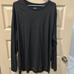 NEW Athletic Works Navy Active Long Sleeve Tri-Blend DriWorks T-Shirt Sz 3XL (L8