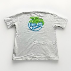 Nike Basketball Miami Exploration T-Shirt White Neon Blue Embroidered Mens M