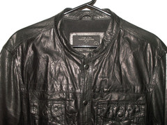 Men’s All Saints DENSIG LEATHER SHIRT jacket overshirt XL (ref53) £149.99!!!!!