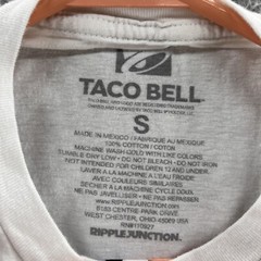 Taco Bell T Shirt Men Small White Retro Fast Food Graphic Logo Casual Crew Neck
