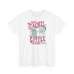 Vintage Preppy Tired Teachers Coffee Club T-Shirt