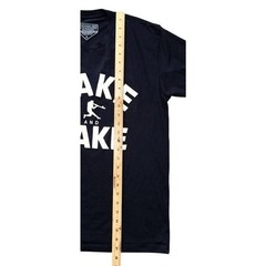 Baseball Swag Wake and Rake Black & White Men’s T-Shirt Large