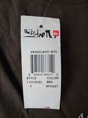 Quiksilver Short Sleeve T Shirt Mens Small Vangaurd Logo Graphic Print Brown NWT