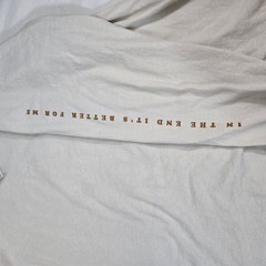 Ashe Moral Of The Story Graphic Shirt XL Cream Long Sleeve Indie Pop Concert Tee
