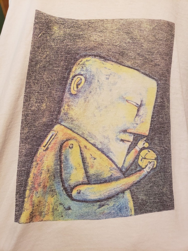 Vtg Cashing In Tapped OUT Distressed Art Alternative Grunge Band T Shirt XL