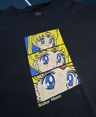 Vintage Sailor Moon Eyes Panel T Shirt Men’s XL Fashion Victim 1998 Rare 24×31