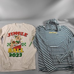 Lot of 8 Crew Neck Hoodie Pull Over Long Sleeve T-shirts Mens Size XS/S/M/L/XL