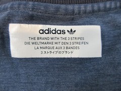 Adidas Shirt Mens Adult Small Blue Logo Crew Casual Outdoors Athletic