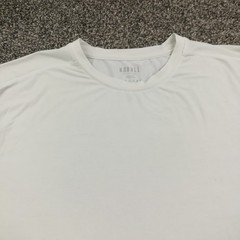 Nobull Shirt Mens XL White Casual Crewneck Tri Blend Polyester Tencel Stretch