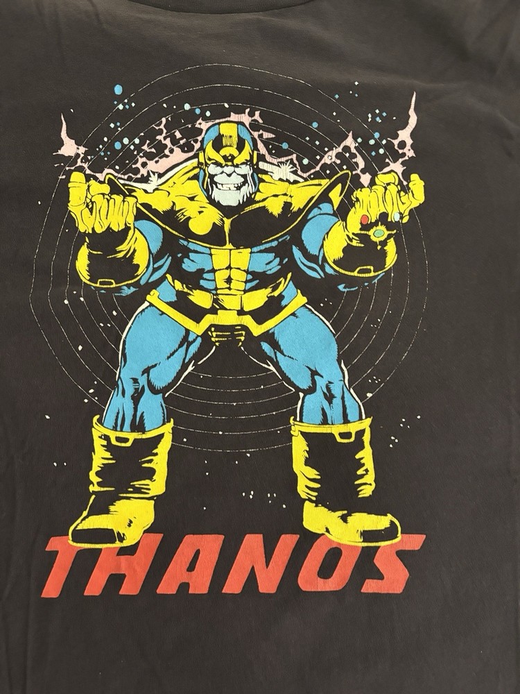 Men’s Marvel Thanos Snap T-Shirt Adult Size Medium M Dark Blue
