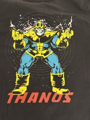 Men’s Marvel Thanos Snap T-Shirt Adult Size Medium M Dark Blue