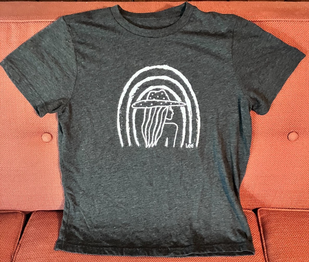 Lee Jeans T-Shirt Adult Large Gray Cotton M Graphic Print