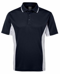 Podium Teamwear Adult Dynamic Look Contrast Polo Straight Hem 3-Button Placket