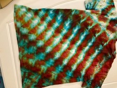 Handmade, American, Gildan Medium Tie Dye T-Shirt Srtiped Style