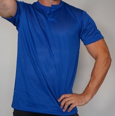 NEW MEN’S BLUE MESH SHIRT TOP ADULT SMALL