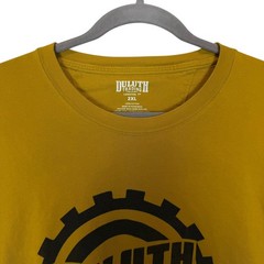 Duluth Trading Company Longtail T Shirt Men 2XL Mustard Duluth Gear Logo Graphic