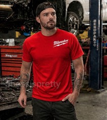 Milwaukee Style Mechanic T-Shirt 100% Cotton | Work Shirt Men | Milwaukee drill